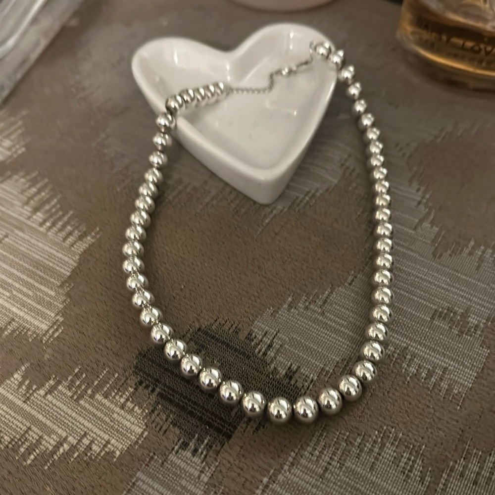 Sterling Silver Bead Necklace
